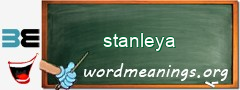 WordMeaning blackboard for stanleya